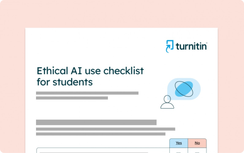 Ethical AI use checklist for students graphic